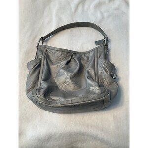 Coach grey Parker perforated leather shoulder, hand bag B0971-13622